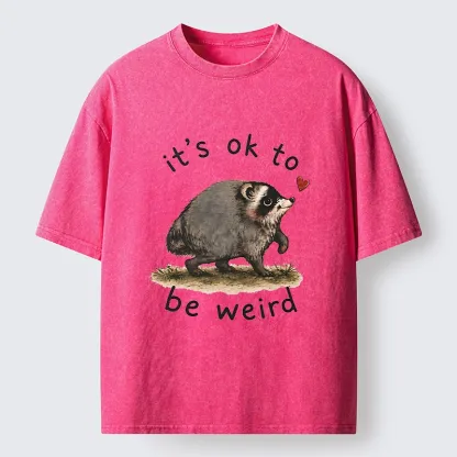 Tokyo-Tiger Jimothy Weird Raccoon Art Washed T-Shirt