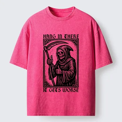 Tokyo-Tiger Hang In There Skeleton Washed T-Shirt