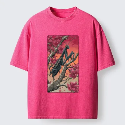 Tokyo-Tiger Wild Blossom Mantis Washed T-Shirt