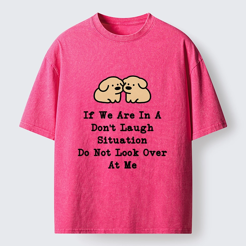 Tokyo-Tiger Funny Silent Dog Washed T-Shirt
