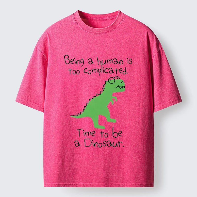 Tokyo-Tiger Dinosaur Life Mood Washed T-Shirt
