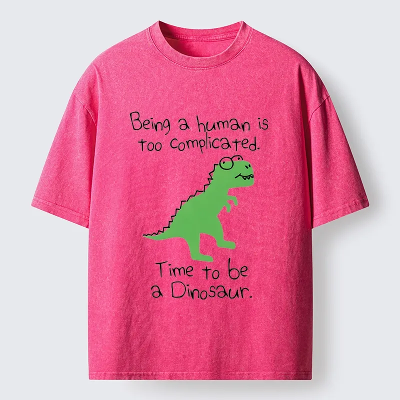 Tokyo-Tiger Dinosaur Life Mood Washed T-Shirt