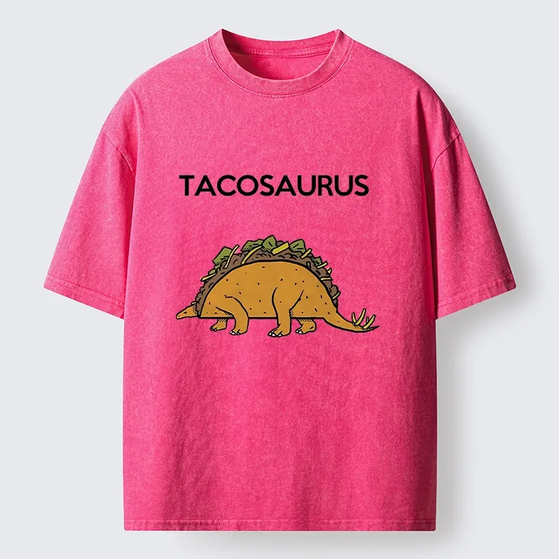 Tokyo-Tiger Funny Tacosaurus Washed T-Shirt