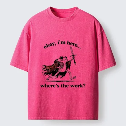 Tokyo-Tiger Warrior Frog On Duty Washed T-Shirt