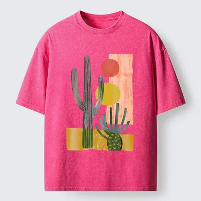 Tokyo‑Tiger Minimalist Desert Washed T-Shirt
