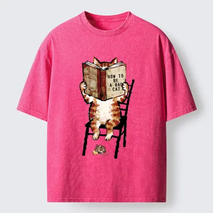 Tokyo‑Tiger Be A Bad Cat Washed T-Shirt