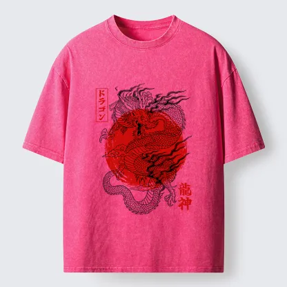 Tokyo‑Tiger Dragon God Washed T-Shirt