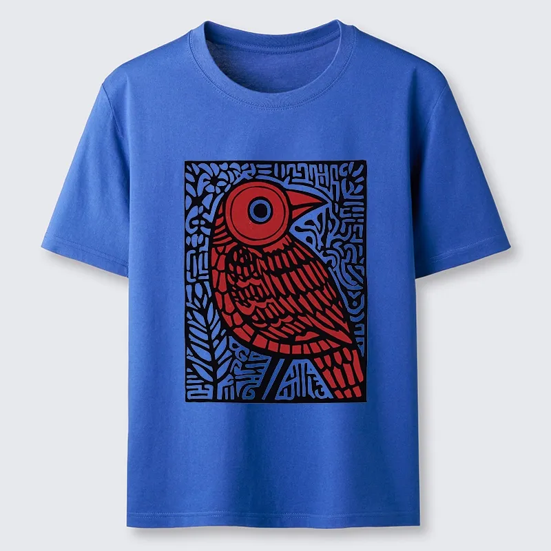 Tokyo-Tiger Retro Woodblock Bird Classic T-Shirt