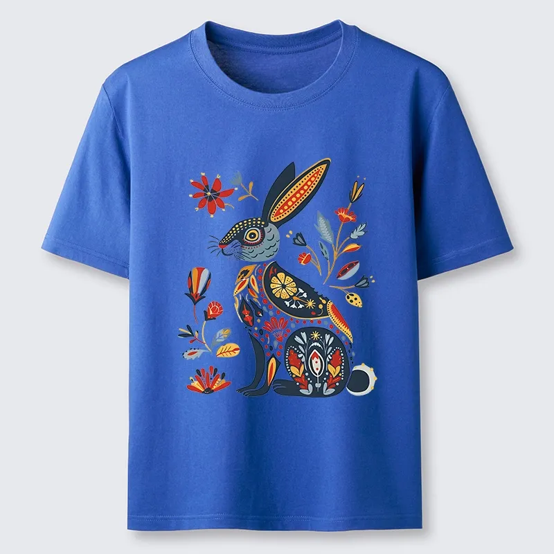 Tokyo-Tiger Folk Hare Bloom Classic T-Shirt