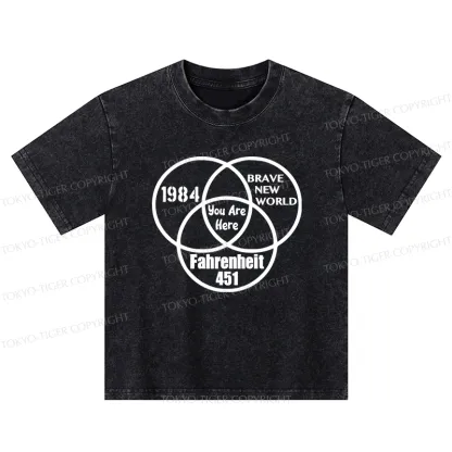 Tokyo-Tiger Multidimensional Thinking And Rebellion Kids Washed T-Shirt