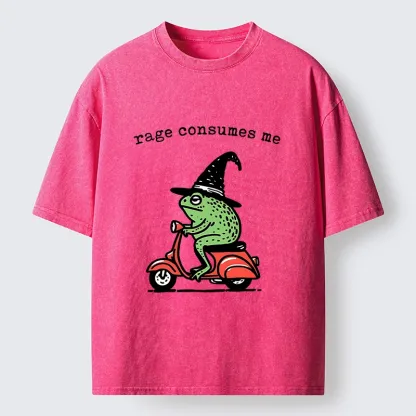 Tokyo-Tiger Angry Wizard Frog Meme Washed T-Shirt