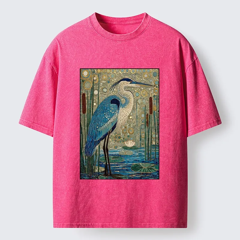 Tokyo‑Tiger Golden Pond Bird Washed T‑Shirt