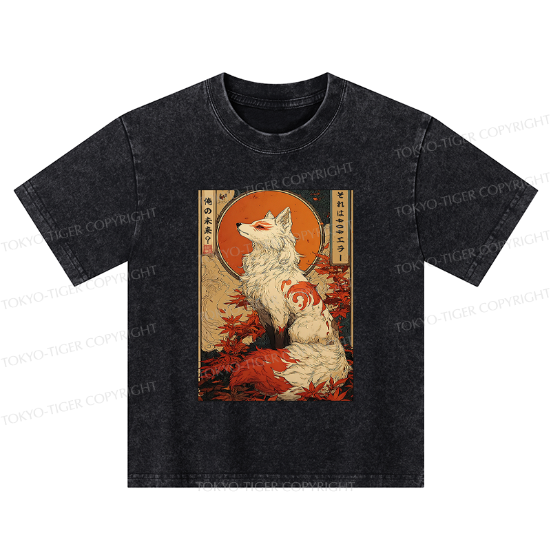 Tokyo-Tiger The Fox of Fates: A Tale of Nine Tails Kids Washed T-Shirt
