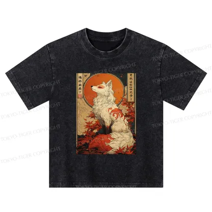 Tokyo-Tiger The Fox of Fates: A Tale of Nine Tails Kids Washed T-Shirt