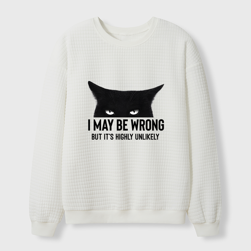 Tokyo-Tiger Cat Can Do No Wrong Waffle Sweatshirt
