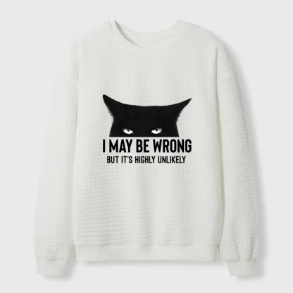 Tokyo-Tiger Cat Can Do No Wrong Waffle Sweatshirt