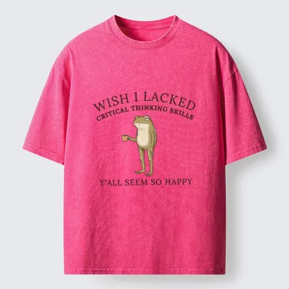 Tokyo-Tiger Wise Frog Life Meme Washed T-Shirt