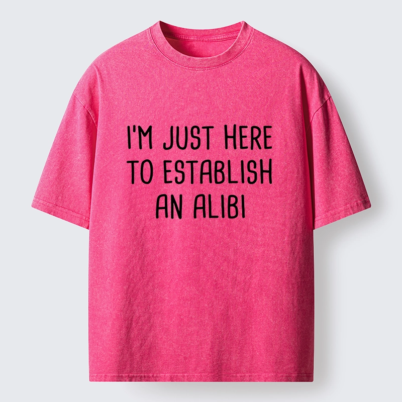 Tokyo-Tiger Funny Alibi Meme Washed T-Shirt