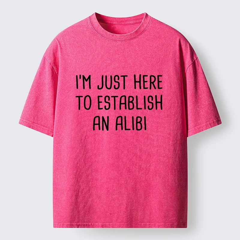 Tokyo-Tiger Funny Alibi Meme Washed T-Shirt