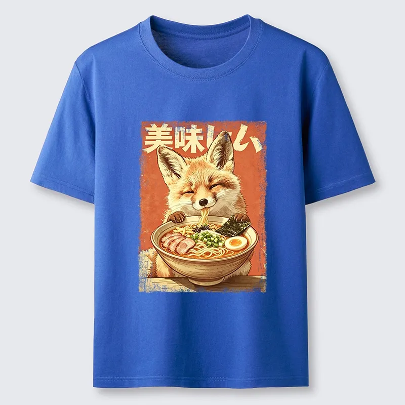 Tokyo-Tiger Ramen Loving Fox Art Classic T-Shirt
