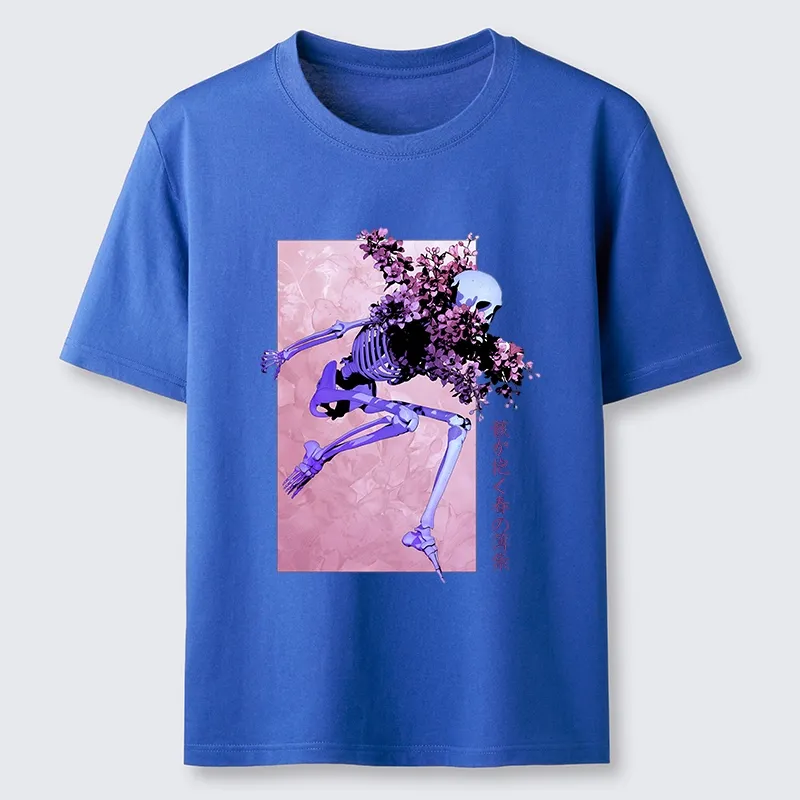 Tokyo-Tiger Dark Floral Bones Classic T-Shirt