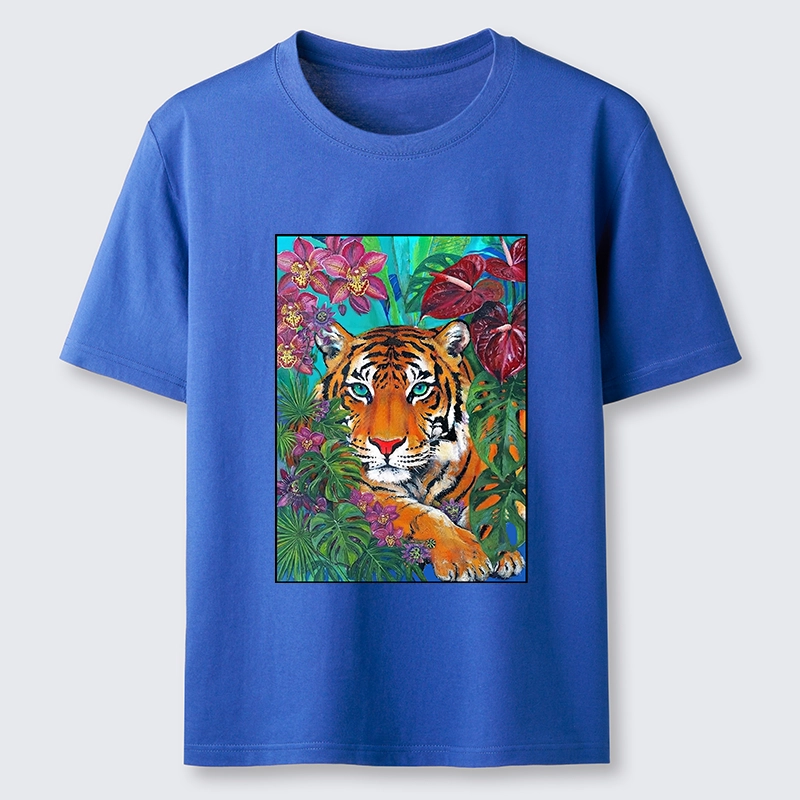 Tokyo-Tiger Floral Tiger Portrait Classic T-Shirt