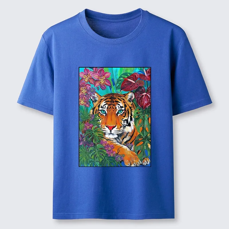 Tokyo-Tiger Floral Tiger Portrait Classic T-Shirt