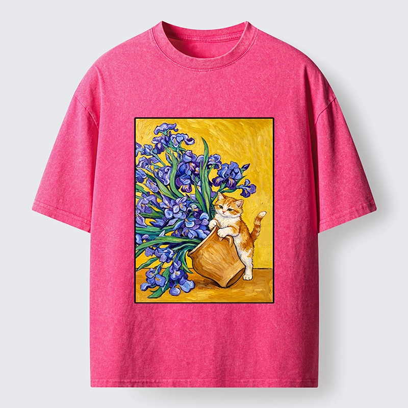 Tokyo-Tiger Iris Cat Classic Washed T-Shirt