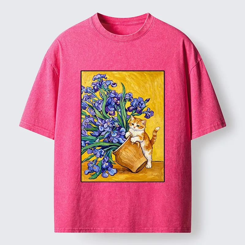 Tokyo-Tiger Iris Cat Classic Washed T-Shirt