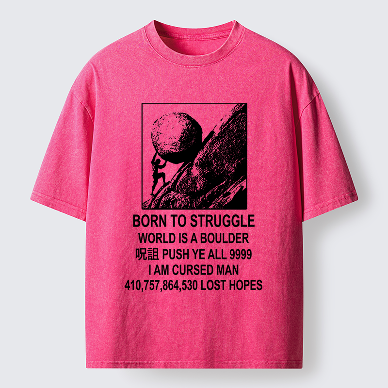 Tokyo‑Tiger Struggle Life Meme Washed T‑Shirt