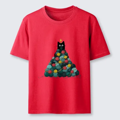 Tokyo-Tiger Yarn Christmas Tree Cat Classic T-Shirt