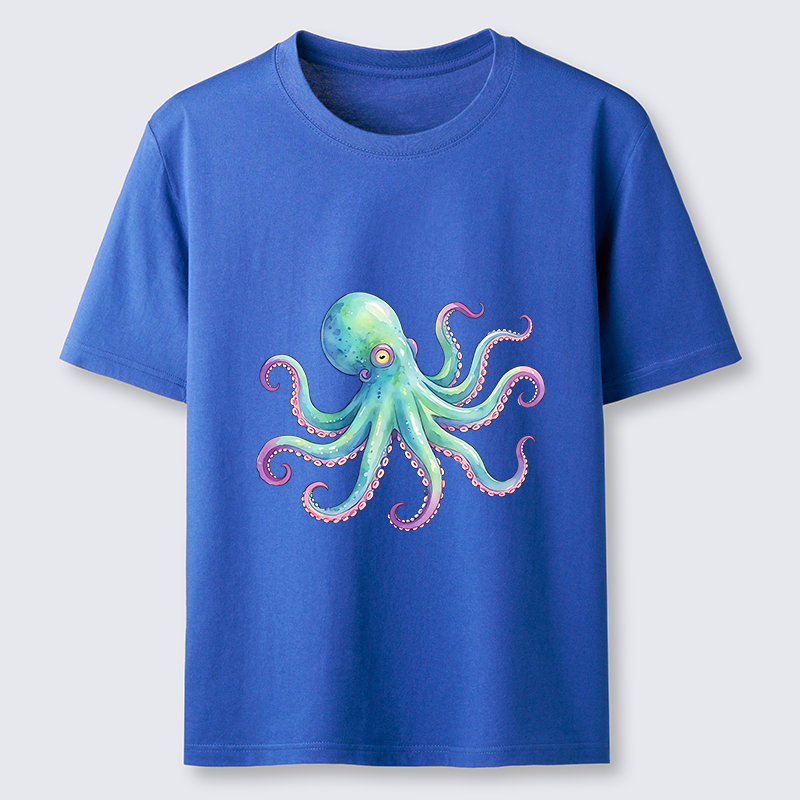 Tokyo-Tiger Watercolor Octopus Classic T-Shirt