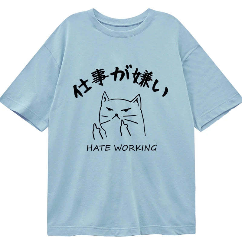 Tokyo-Tiger A Cat That Hates Work Classic T-Shirt-tokyo-tiger