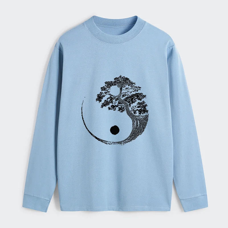 Tokyo-Tiger Yin-Yang Tai Chi Tree Classic Long Sleeve T-Shirt