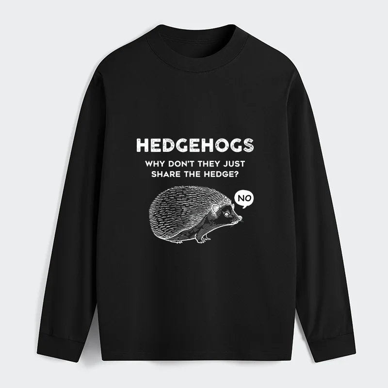 Tokyo-Tiger Funny Hedgehog Classic Long Sleeve T-Shirt