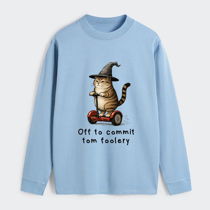 Tokyo-Tiger Orange Cat Riding Segway-style Classic Long Sleeve T-Shirt