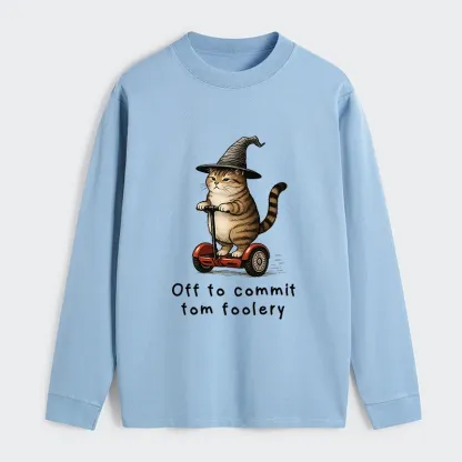 Tokyo-Tiger Orange Cat Riding Segway-style Classic Long Sleeve T-Shirt