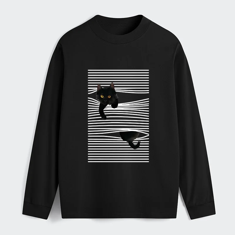 Tokyo-Tiger Cat Scratching Curtain Classic Long Sleeve T-Shirt