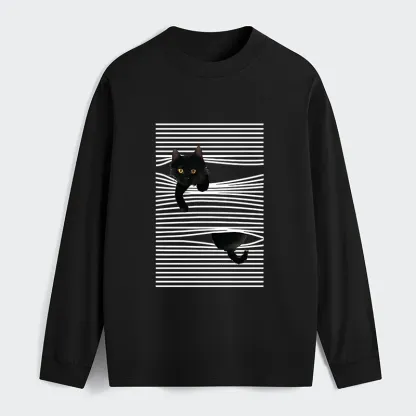 Tokyo-Tiger Cat Scratching Curtain Classic Long Sleeve T-Shirt