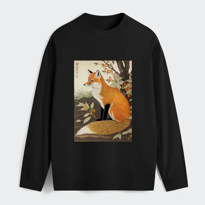 Tokyo-Tiger Ukiyo-e Fox Classic Long Sleeve T-Shirt