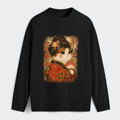 Tokyo-Tiger Ukiyoe Japanese Cat Princess Classic Long Sleeve T-Shirt