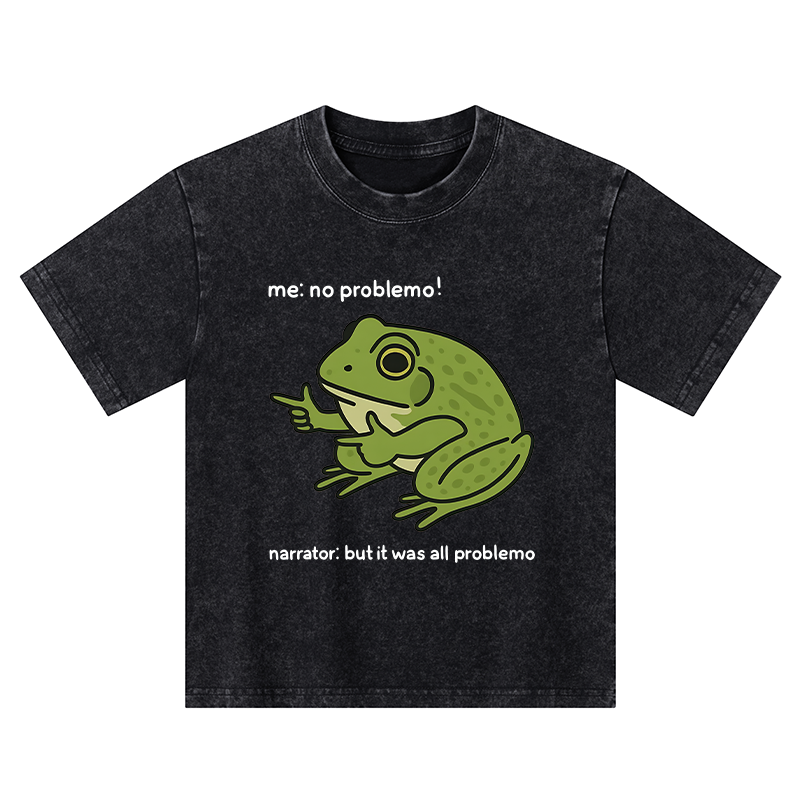 Tokyo-Tiger Stupid Frog Meme Kids Washed T-Shirt
