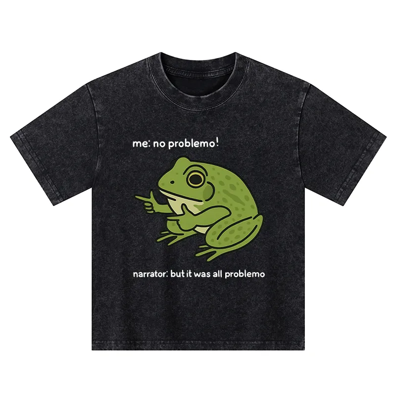 Tokyo-Tiger Stupid Frog Meme Kids Washed T-Shirt