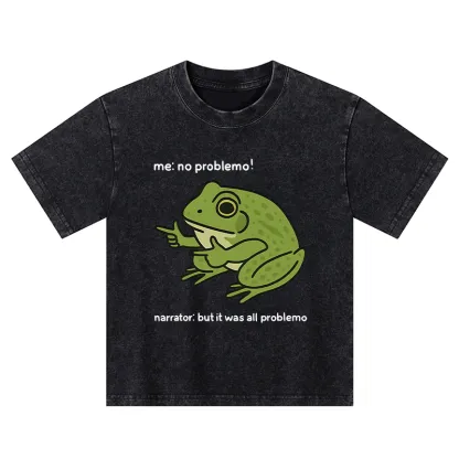 Tokyo-Tiger Stupid Frog Meme Kids Washed T-Shirt