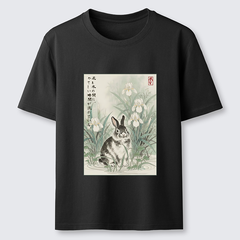 Tokyo-Tiger Little Rabbit Beneath the Blooming Irises Classic T-Shirt
