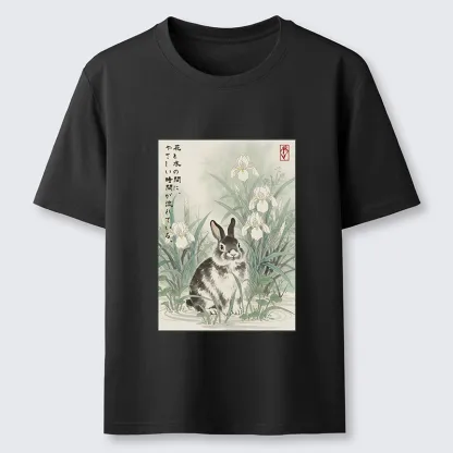 Tokyo-Tiger Little Rabbit Beneath the Blooming Irises Classic T-Shirt