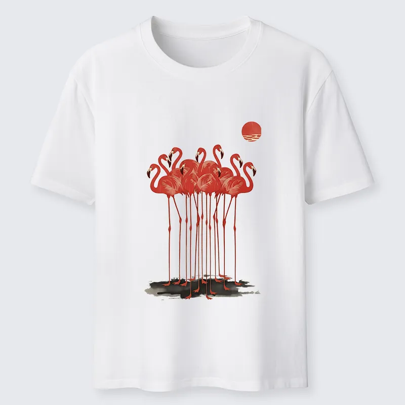 Tokyo-Tiger Flamingos at Dusk Classic T-Shirt