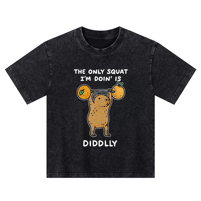 Tokyo-Tiger Diddly Capybara Kids Washed T-Shirt
