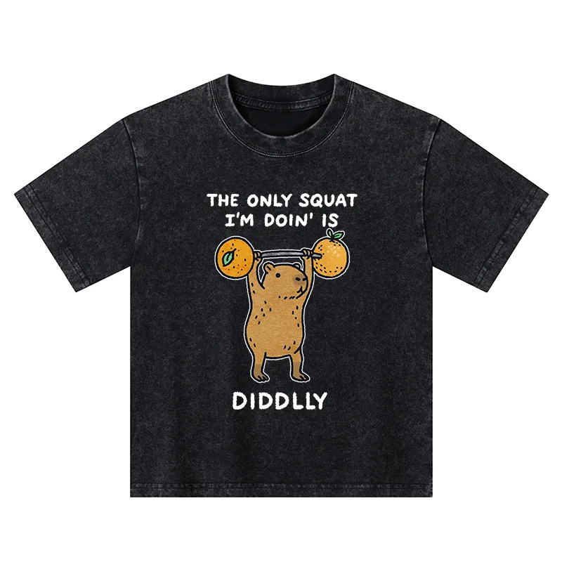 Tokyo-Tiger Diddly Capybara Kids Washed T-Shirt