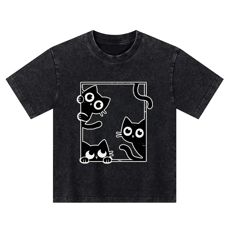 Tokyo-Tiger Looking At Your Cats Kids Washed T-Shirt